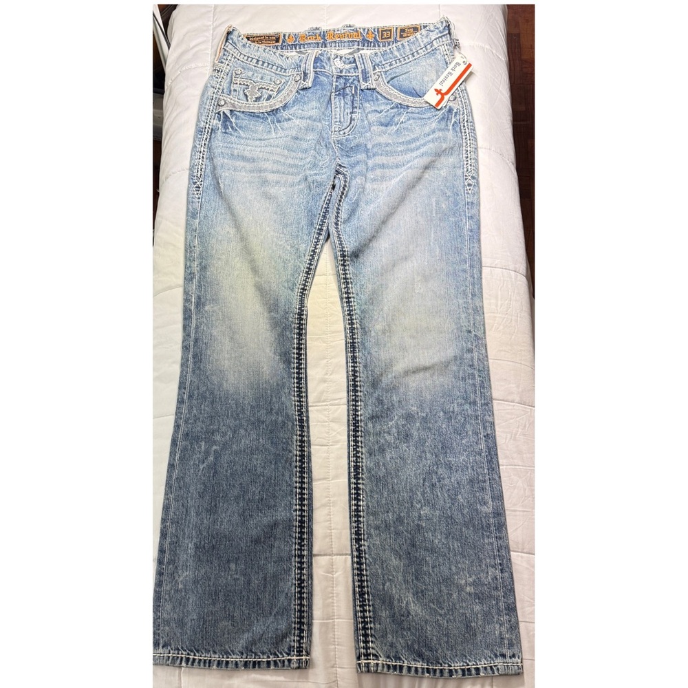 Rock Revival Blue Men's Jeans - Picture 5 of 16
